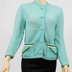 Vintage Sweater COMTESSE DE LEON Mint Green